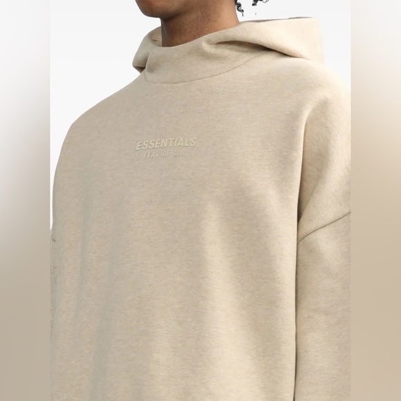 FOG Essentials Oatmeal Embossed Hoodie Small - Picture 1 of 11